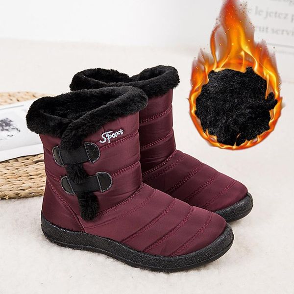 

women boots 2020 winter shoes woman snow boots fashion waterproof plus size ankle casual lightweight ankle botas mujer, Black