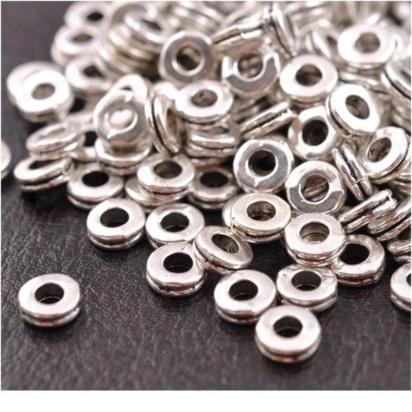 

100pcs round hollow beads tibetan silver metal spacer bead for jewelry making diy findings pendant charms bracelet maki jllruk