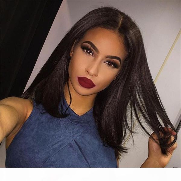 

glueless straight full lace wigs for black women black brown front lace wig brazilian full lace wig with baby hair