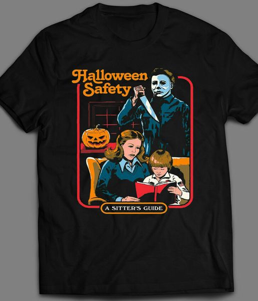 

halloween safety michael myers a sister's guide funny black s 3xl apparel casual hoodie designers t shirts sweatshirt