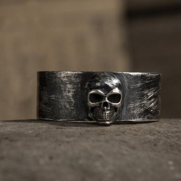 

оптовая нержавеющей стали heavy sugar skull ring mens мандала цветок санта muerte байкер дизайнер ювелирных изделий dropshippin osr260 jllbu, Bronze;silver
