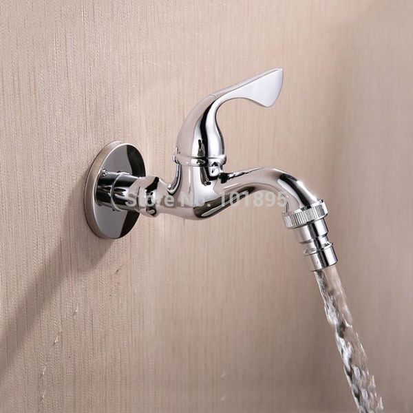 

bathroom sink faucets brass material chrome plated cold water wall mounted bibcock