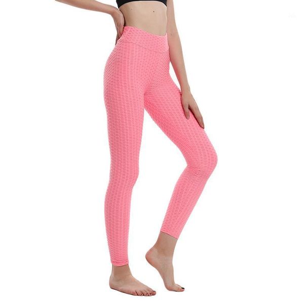 Completo da yoga 2022 Abbigliamento sportivo da donna Pantaloni fitness rosa Palestra Esercizio Abbigliamento sportivo Vita alta Skinny Corsa per donna