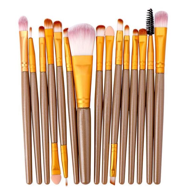 

15pcs makeup brushes set eye shadow foundation powder eyeliner eyelash lip make up brush cosmetic beauty tool kit 10 jllskk