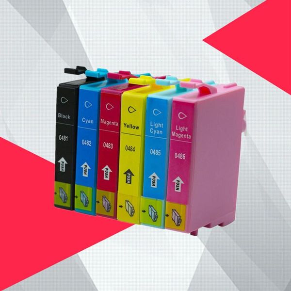 

t0481 ink cartridge for t0481 - t0486 stylus p r200 r300 r340 r300 r300m r320 rx500 rx600 rx620 rx640 printer