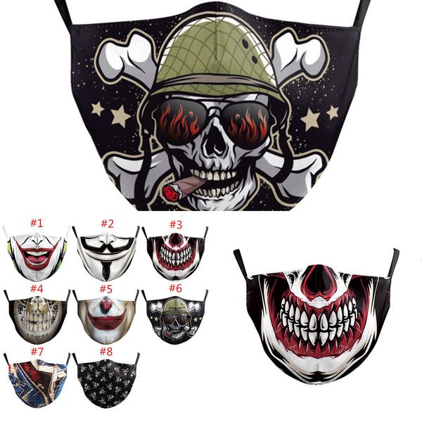 

men masks halloween designer fashion digital print masquerade party joker face enkn