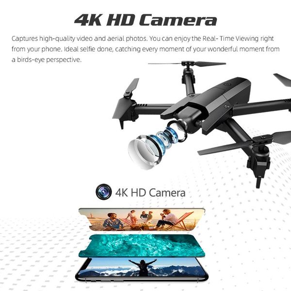 

2020 новый беспилотник 4хд с камерой видео живой rc вертолет складные дроны fpv quadrocopter drone x pro dron vs dron e58 e520s t