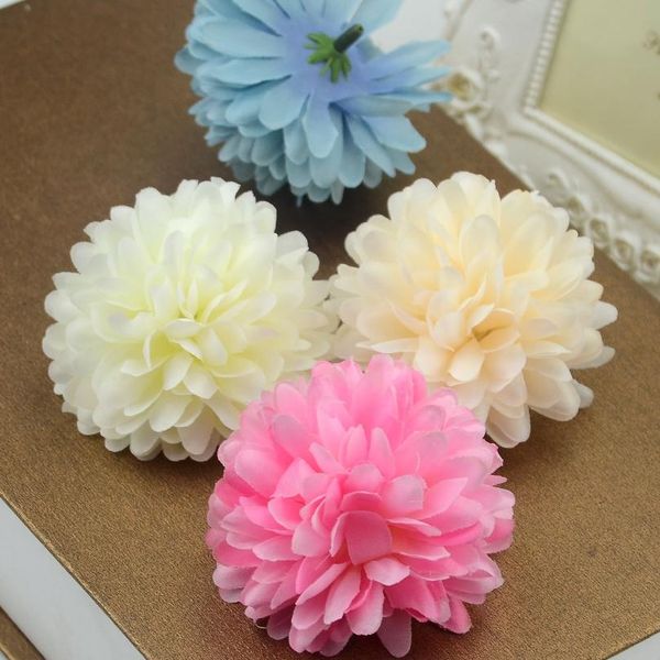

5pcs 7cm chrysanthemum artificial silk flower head for home wedding party decoration scrapbooking diy hydrangea flow bbygwz