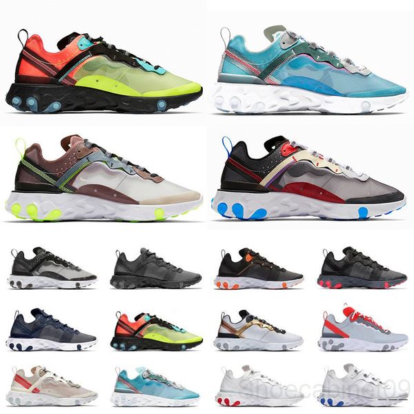 

undercover x upcoming air react element 87 pack white sneakers brand men women trainer men women casual shoes zapatos gr9s