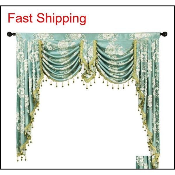 

european luxury jacquard window blackout valance royal pelmet lambrequins valances for jllcnt yummy_shop