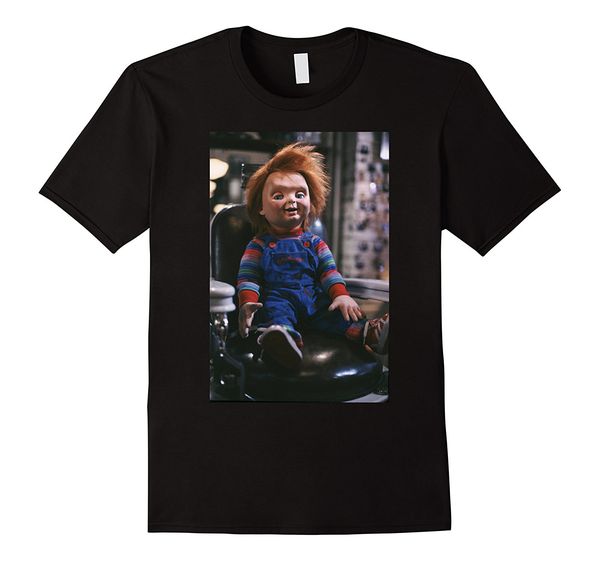 

chucky sitting in barber chair t shirt short sleeve tee t shirt summer famous clothing plus size sport hooded sweatshirt hoodie