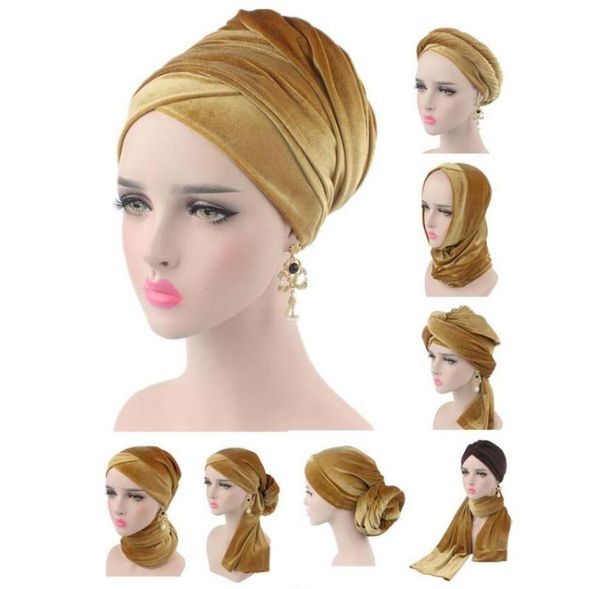 

beanie/skull caps fashion velvet women hats scarf muslim turban head cap hat ladies hair accessories inner, Blue;gray