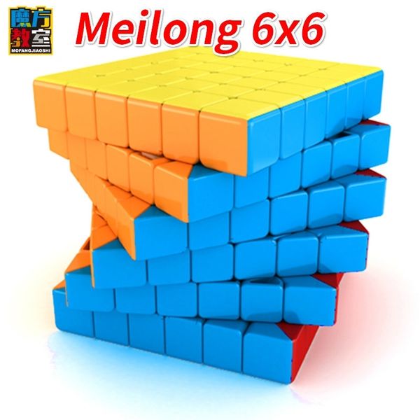 

moyu cubing classroom meilong 6x6 speed cube black magic puzzle color stickerless 6*6 neo cubo toys for children 6x6x6 y200428