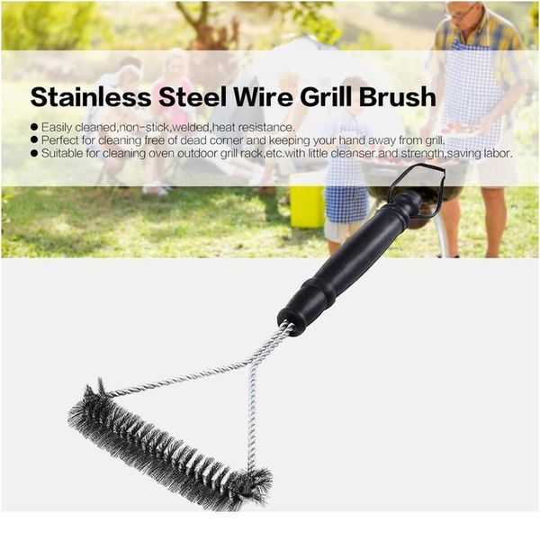

kitchen accessories bbq grill barbecue kit cleaning brush stainless steel cooking tools barbecue gadgets accessories bbyjqg