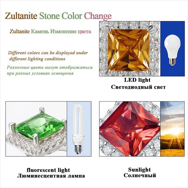 

kuololit diaspore zultanite gemstone women solid 925 sterling silver half size ring for wedding fine jewelry q1214, Golden;silver