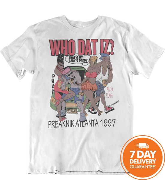 

freaknik atlanta 1997 vintage white t-shirt for men 100% cotton great gift sport hooded sweatshirt hoodie