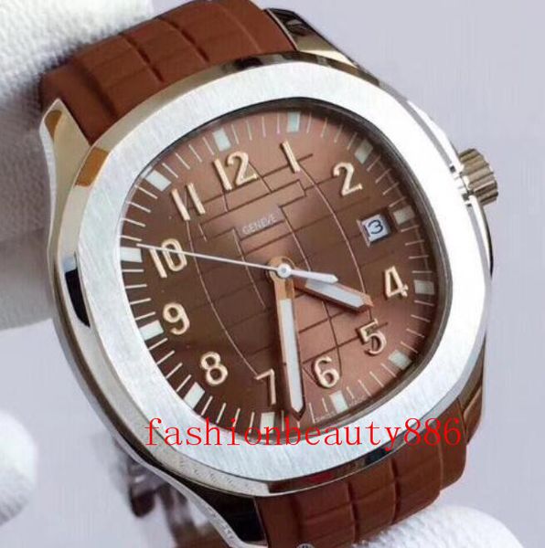 

sports u1 factory mens watch aquanaut 2813 automatic movement watches stainless steel case black dial 5711 wristwatches, Slivery;brown
