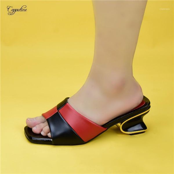 

excellent red with black lady high heel party shoes nice pumps shoes for fashion lady 89-2, heel height 7cm1