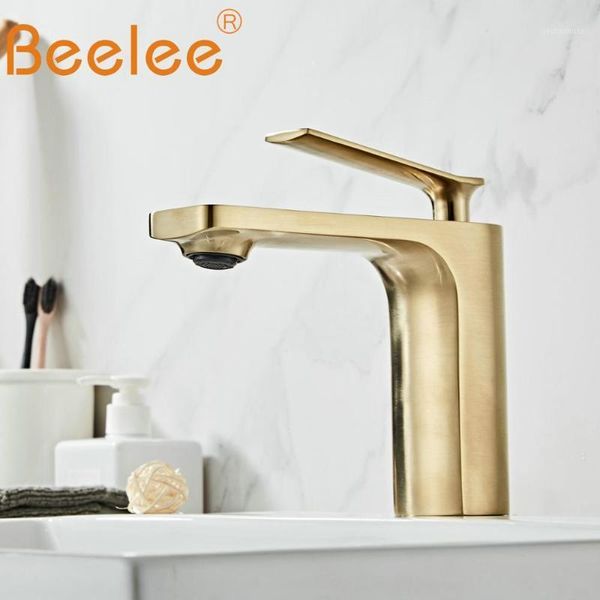 

bathroom sink faucets modern single handle basin faucet laundry vanity brushed nickel gold finish lavatory bl6682bg1