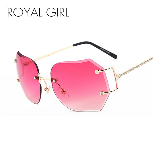 

royal girl women unique rimless sunglasses oversize vintage frames shades ombre eyeglasse ss354q1228, White;black