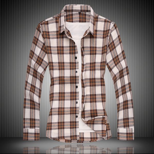 

2021 new autumn spring chinese plaid shirts men's sleeves long blouse size 6xl 7xl beach for man 7s81, White;black
