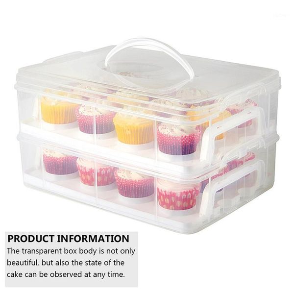 

1pc durable portable useful cake storage box muffin cake container cupcake boxes1