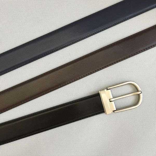 

men's business leather pants electronic pattern formal pin buckle belt, Black;brown