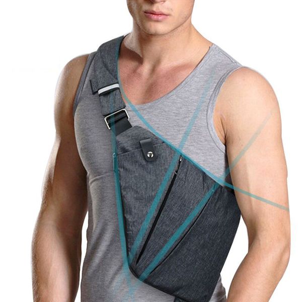 

men travel business cross body burglarproof shoulder bag holster anti theft security strap digital storage chest bags