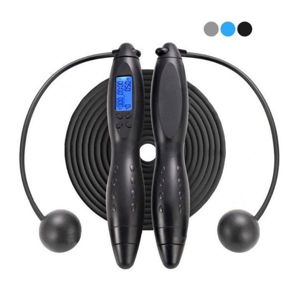 

portable fitness calories wireless digital cordless jump rope skipping lcd kg-465
