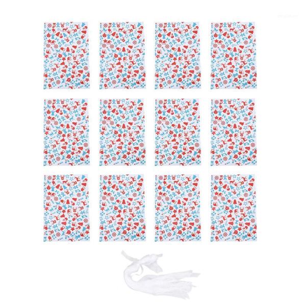 

20pcs christmas candy bag lovely candy pouch creative xmas gift bag with ribbon1