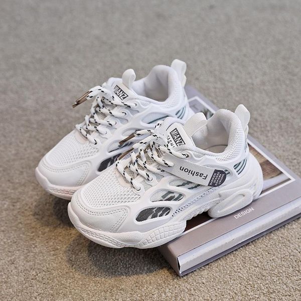 

athletic & outdoor spring summer toddler boy shoes for boys mesh running breathable light sneakers gray casual pink girl sports, Black