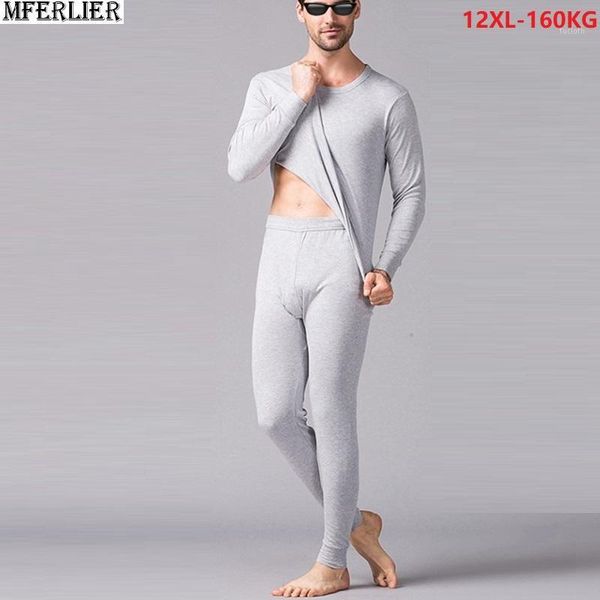 

mferlier large size big winter men thermal underwear bottoms thick man warm long johns 5xl 8xl 9xl 10xl plus underwear gray1, Black;white