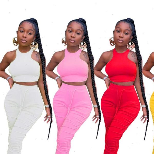 

2 piece set women outfits stacked leggings home summer clothes two piece set women home summer clothing 2 pieces sets female, Gray