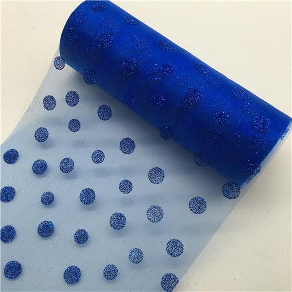 

10yardx15cm crystal pom tutu tulle roll organza sheer gauze element for table runner and home garden wedding party decoration bbyqdq