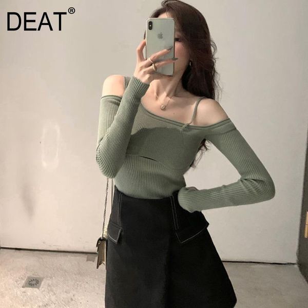 

deat new autumn winter fashion casual temperament one shoulder irregular off shoulder t-shirt solid color tight women sg002, White;black