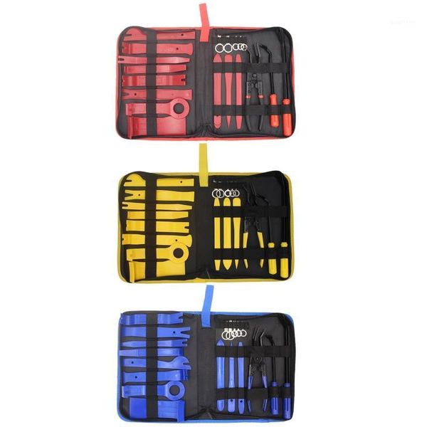 

19 pcs car radio removal disassembly tool set auto repairing interior pry kit door clip trim dashboard panel remove1