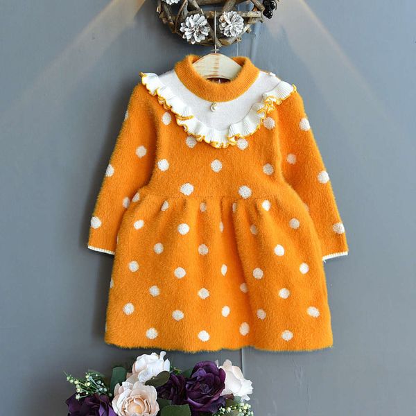 

autumn mink cashmere girls' clothing baby winter 2020 new pullover sweater foreign sle drs f681, Blue