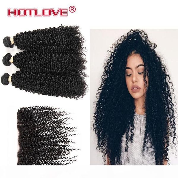 

ove mongolian kinky curly human hair 3 bundles with 13*4 lace frontal mongolian kinky curly closure natural black remy hair 4pcs lot, Black;brown