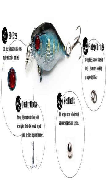 

5pcs/lot 4cm/4.2g mini crazy wobble pesca crankbait hard crank bait tackle artificial fishing lure swimbait fish wobbler cb009 sqcgft