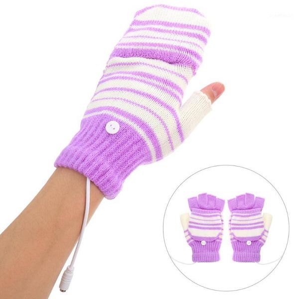 

1 pair usb heated mitten nice chic fine gift decor gloves hands warmer1