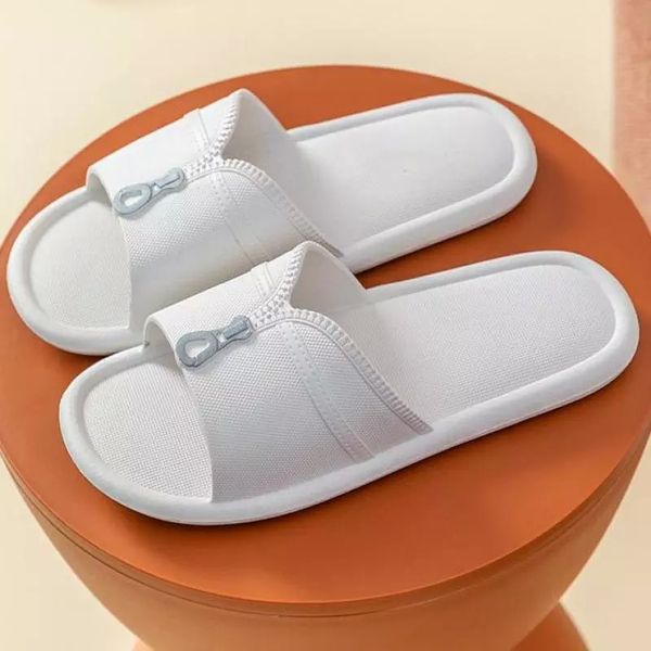 

non-slip slippers men women summer flip flops beach flat shoes indoor home couples soft bottom bathroom slippers lady footwear #1f8h, Black