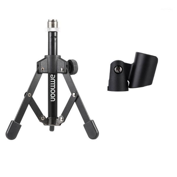 

4 options andoer ms-12 mini tripod for microphone mic foldable desktabletripod microphone mic stand holder