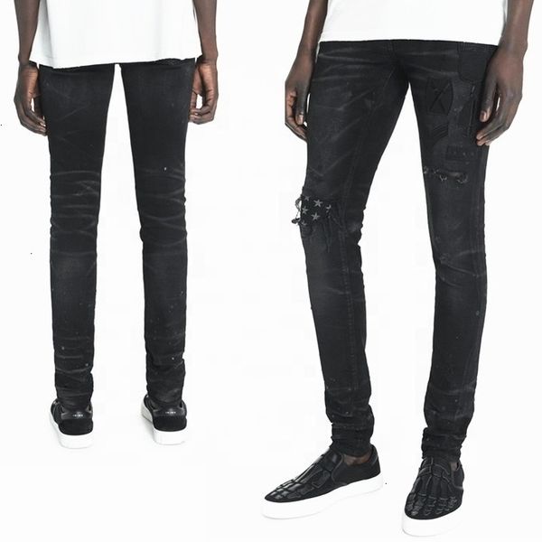 

oem private label patches damaged ripped men fashion jeans