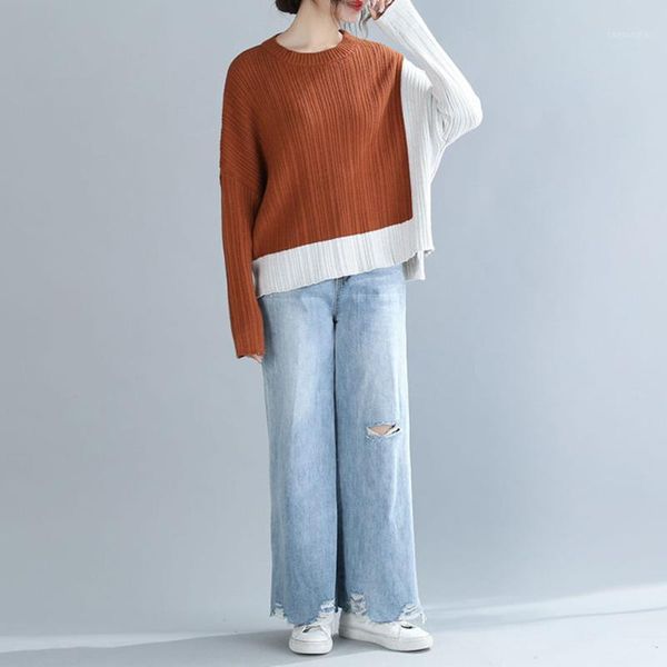 

women's loose sweater women coat solid knitting large size literary loose sweater vest casual style coat1, White;black