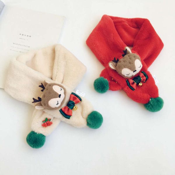 

versatile fashionable gift scarf cute and fawn children's, Red;brown