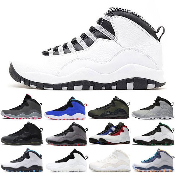 

fashion 10 10s men basketball shoes steel grey fusion red smoke grey mens discount outdoor sneakers trainers shoes size 40-47