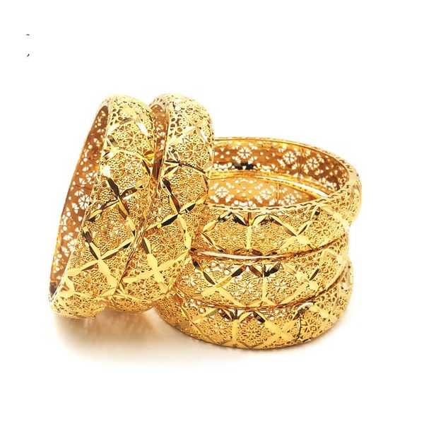 

new fashion lady luxury gold color jewelry bangles ethiopian african women dubai bracelet party wedding gifts bridal, Black