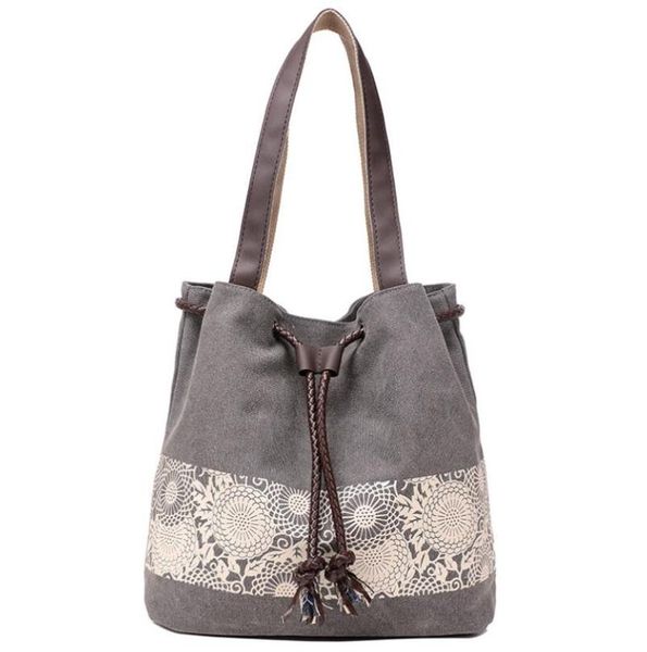 

women's shoulder bag the new national style canvas bag and retro printed are worn by the sen women's department