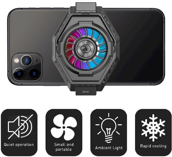 

universal mobile phone cooling semiconductor usb rechargeable cooler game pad holder stand radiator mute fan