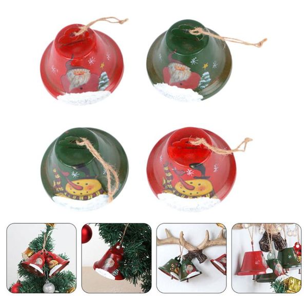 

christmas decorations 4pcs iron decor durable bells pendants for party room